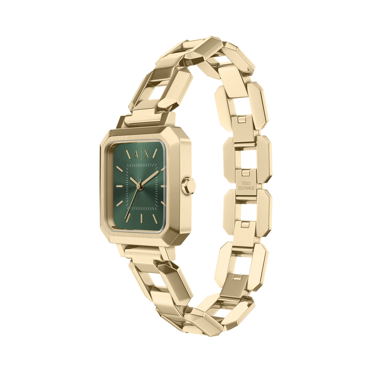 Armani Exchange Rectangular Green AX5740 angled view