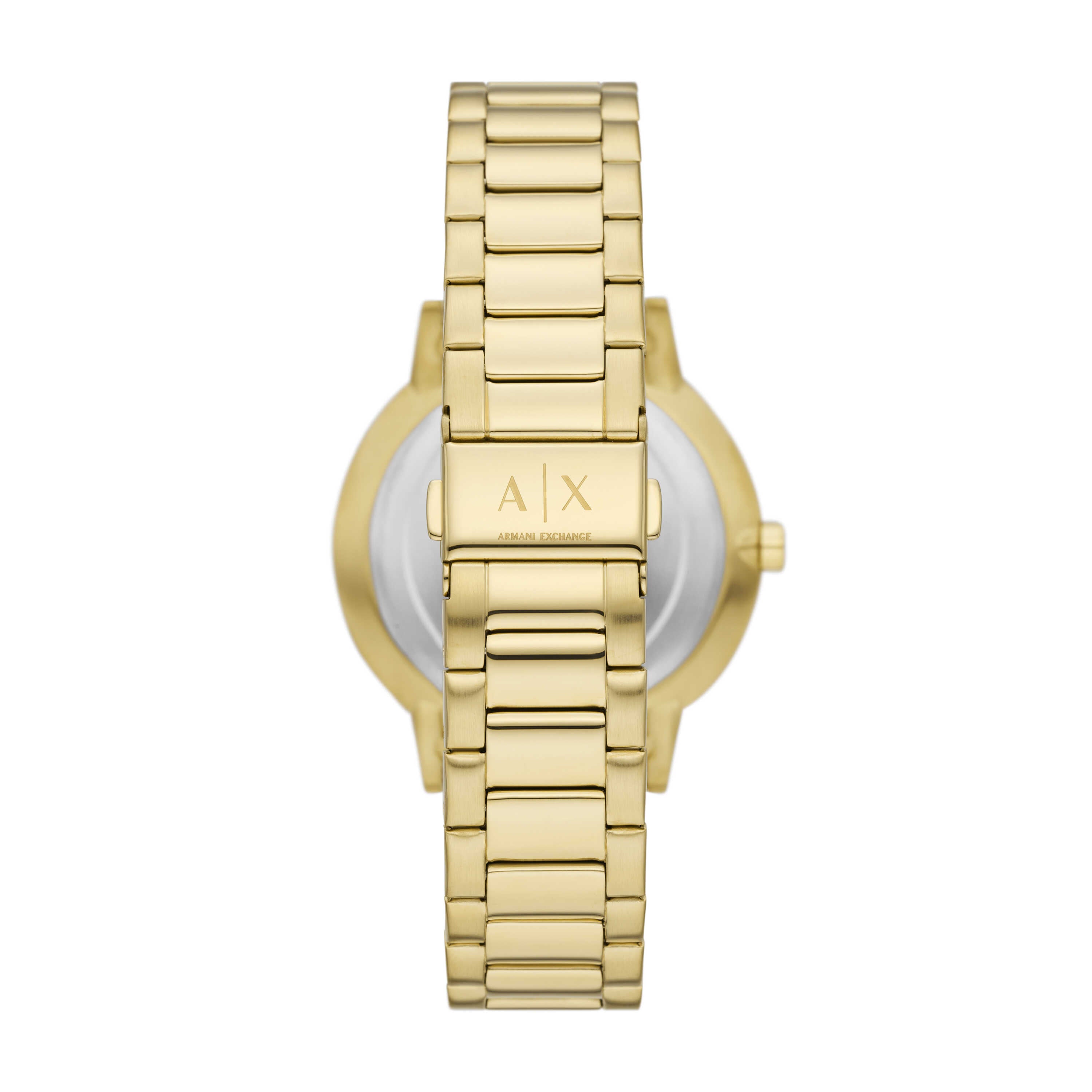 Armani Exchange Gold Tone Stainless Steel Watch and Gold Stainless Steel Bracelet Set AX7144SET