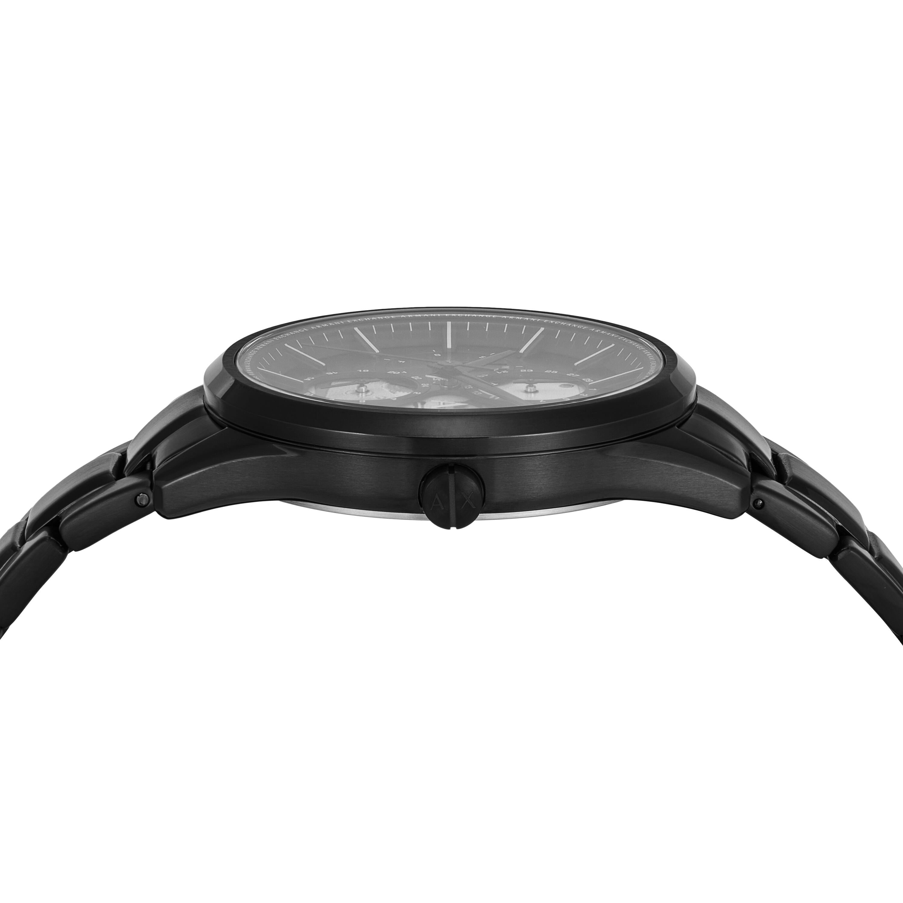 Armani Exchange Multifunction Black Stainless Steel Watch and Necklace Set AX7160SET