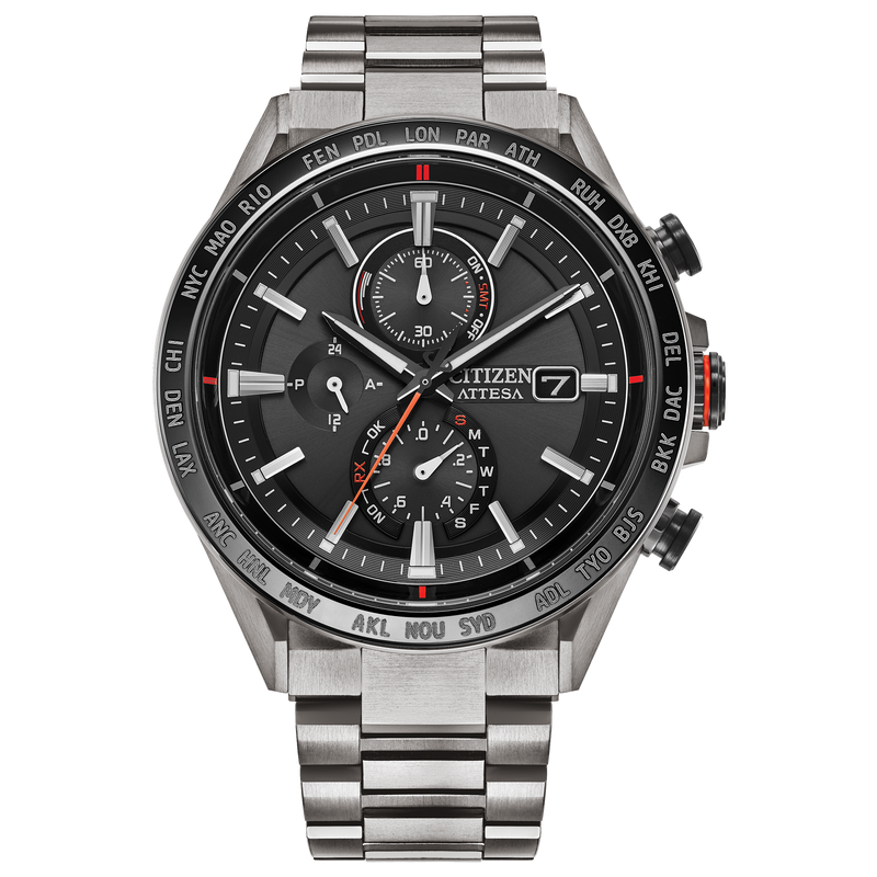 Citizen Attesa Radio Controlled Eco-Drive Titanium Watch AT8189-61E