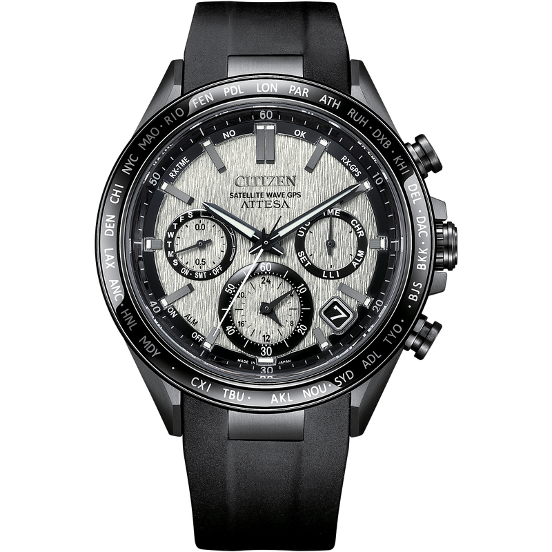 西铁城 Attesa Satellite 光动能聚氨酯表带手表 CC4055-14H