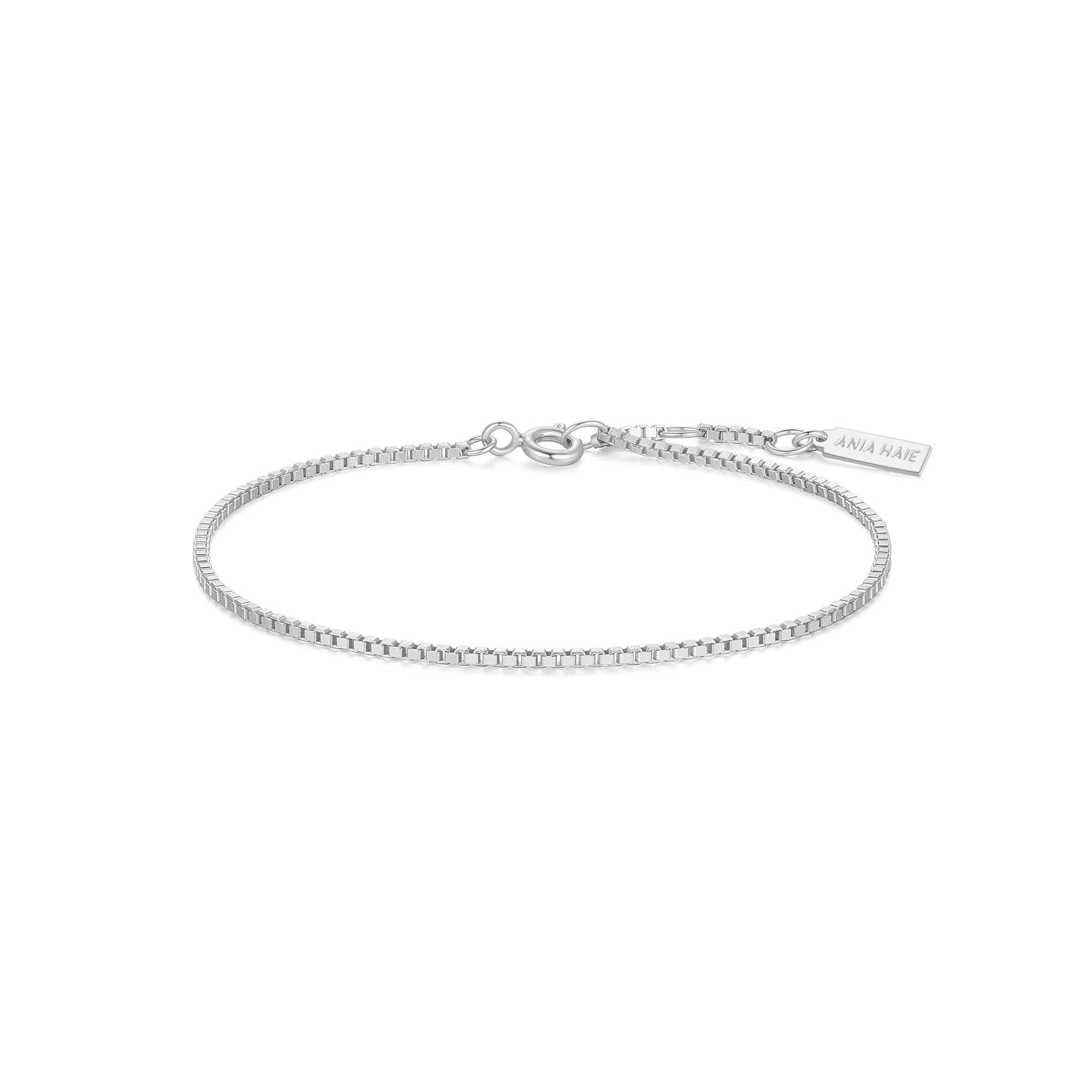 Ania Haie Silver Box Chain Bracelet Modern Luxury For Women