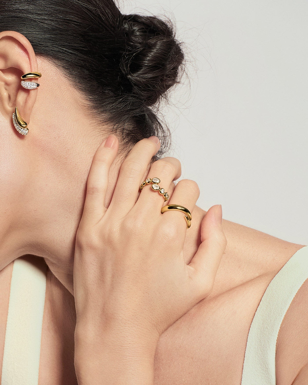 Ania Haie Gold Spiral Adjustable Ring