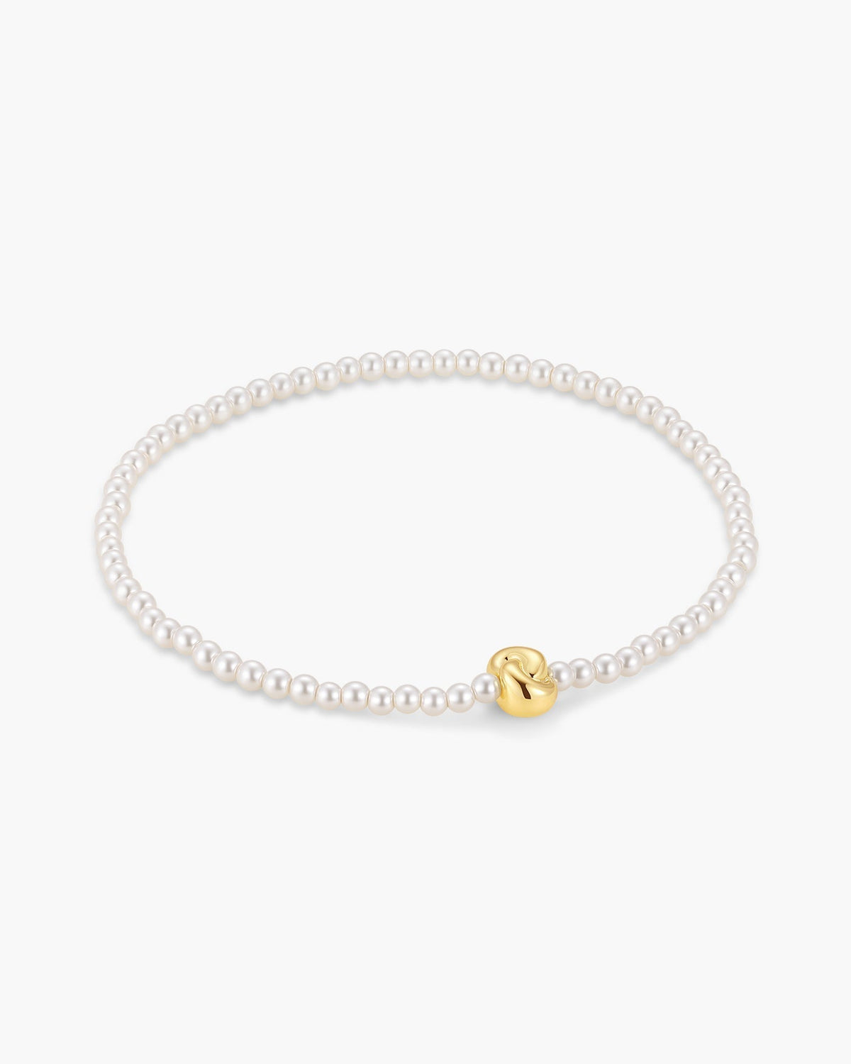Ania Haie Gold Glass Pearl & Twist Beaded Bracelet B077-01G B077-01G front packshot