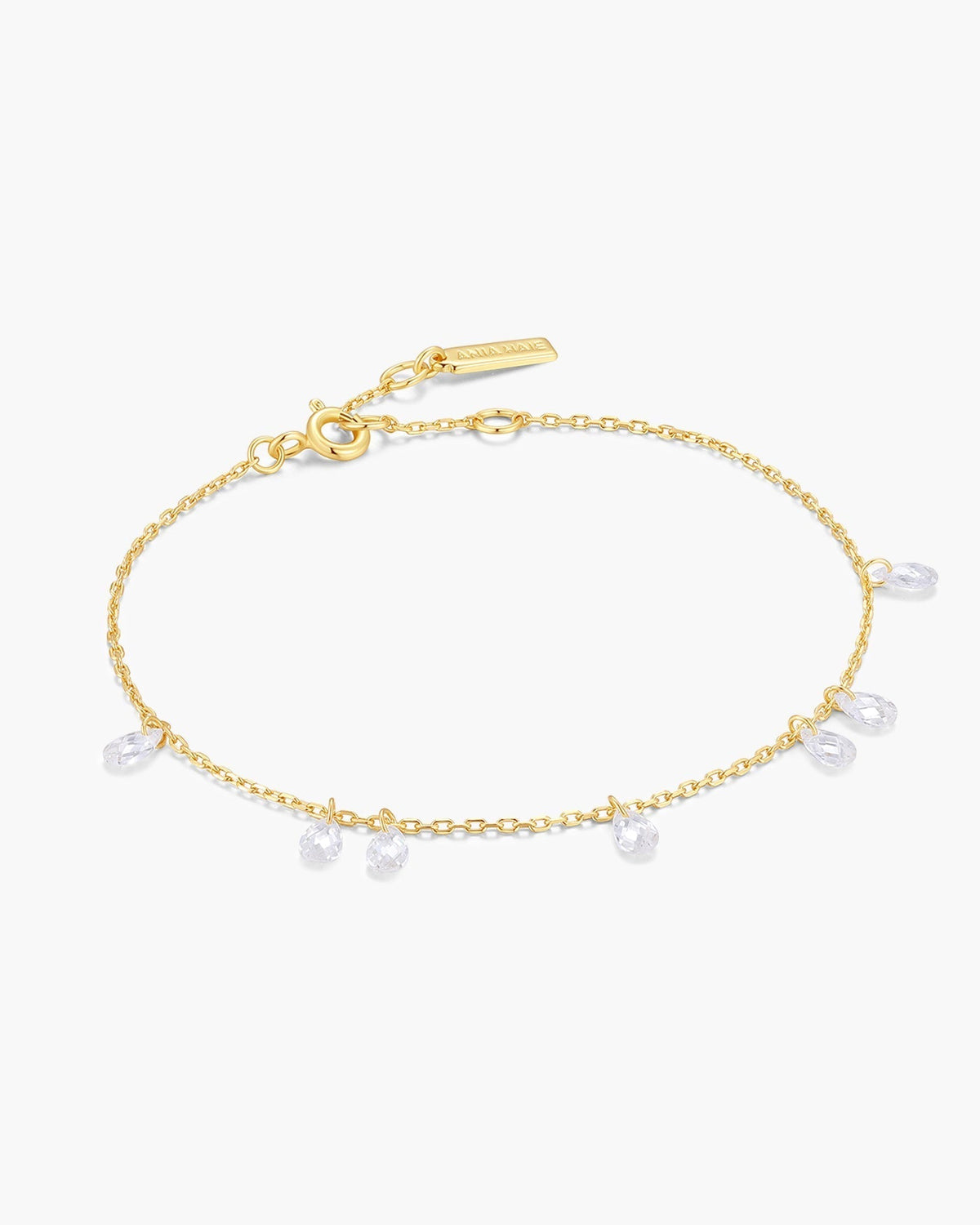 Ania Haie Gold Ethereal Teardrop Dangle Station Bracelet B078-01G B078-01G front packshot
