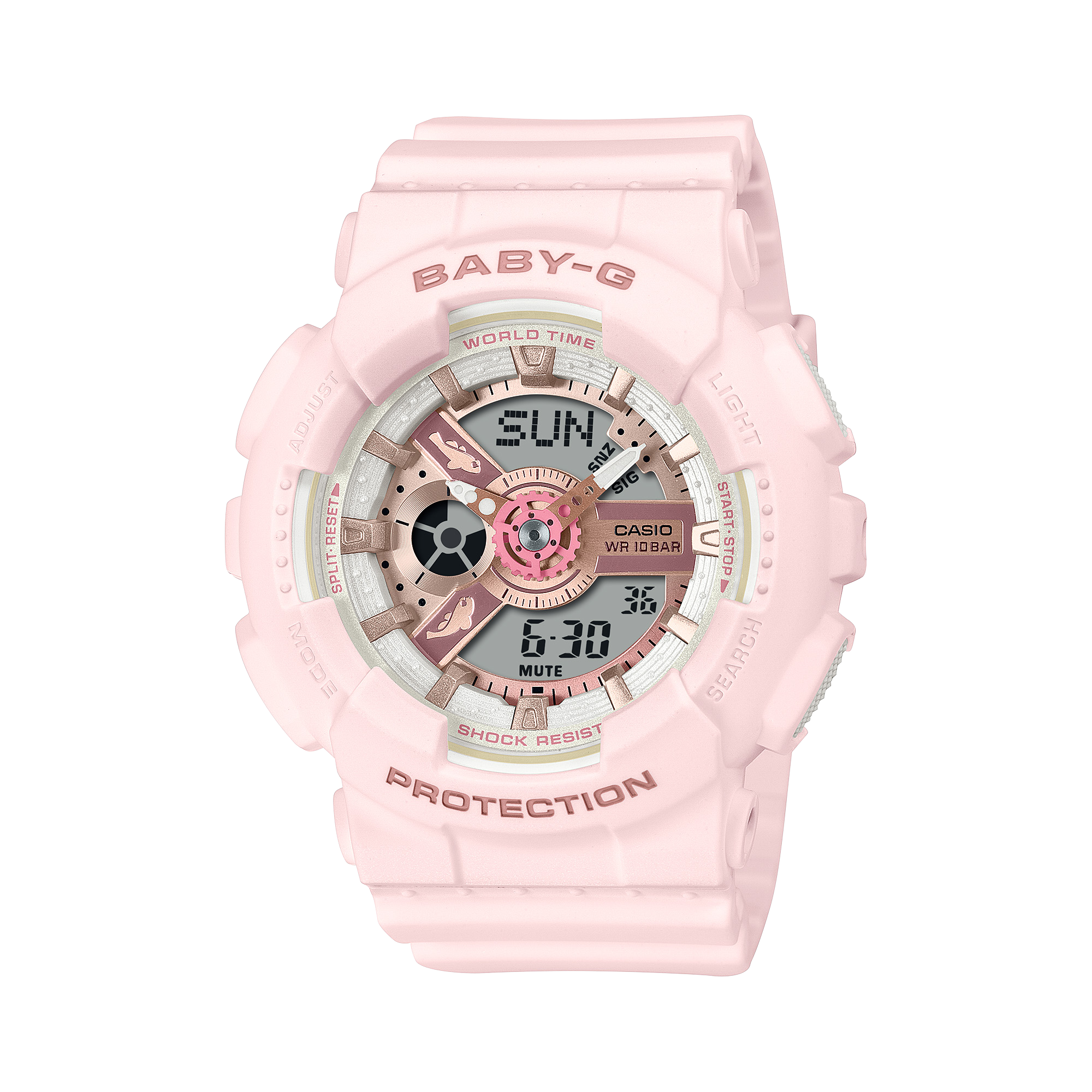 Baby-G Aqua Planet Collaboration 2024 Pink Resin Band Watch BA110AQ-4A