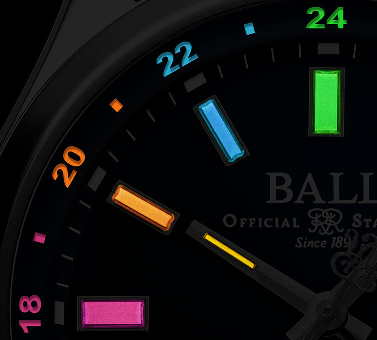 Ball Engineer III Endurance 1917 GMT Rainbow Tubes GM9100C-S2C-GYR