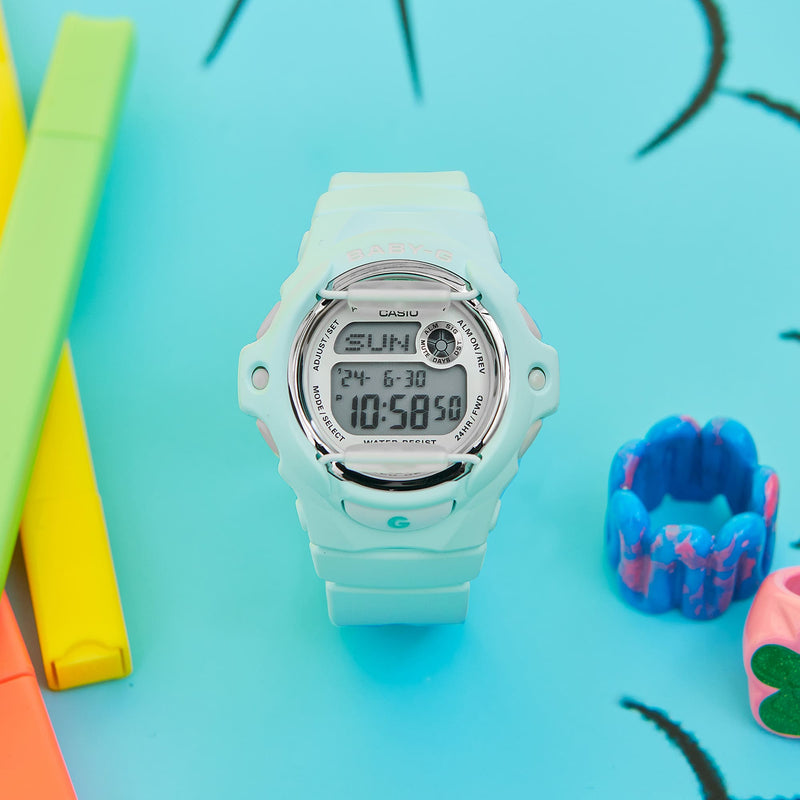 G-Shock 蓝色树脂表带手表 BG169U-3D