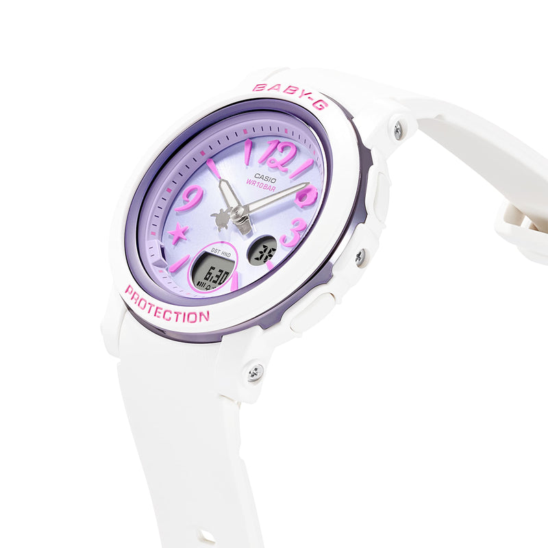 Baby-G Purple Dial White Resin Band Watch BGA290US-6A