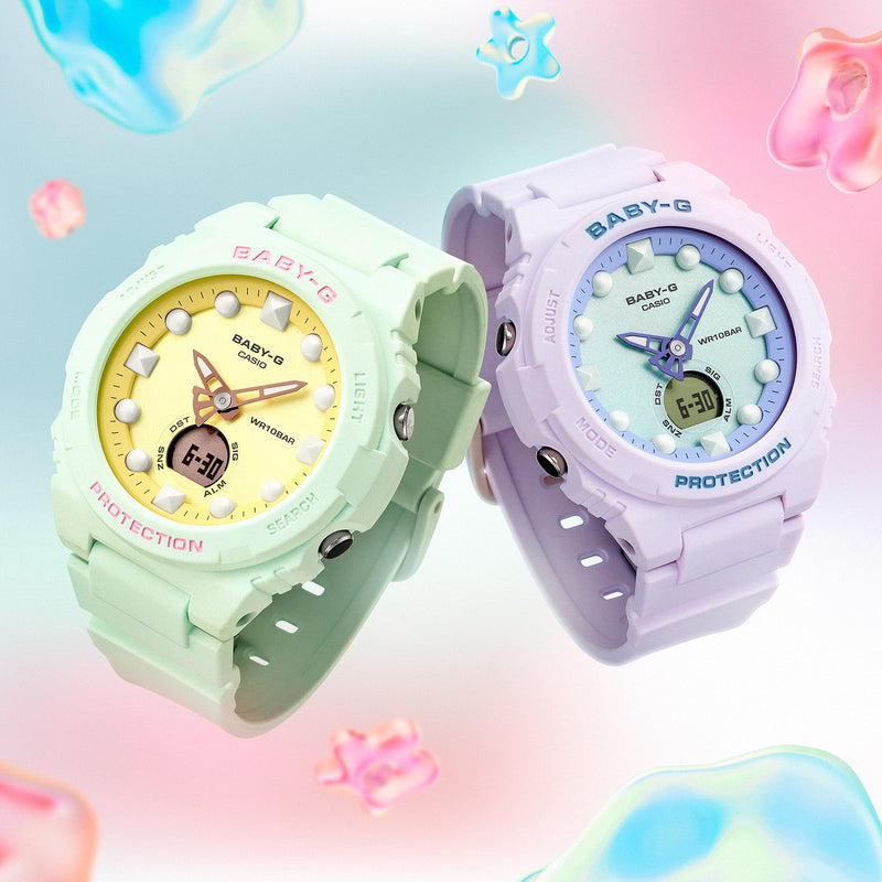 BABY-G DUO Holographic Pink Resin Band Watch BGA320FH-4A