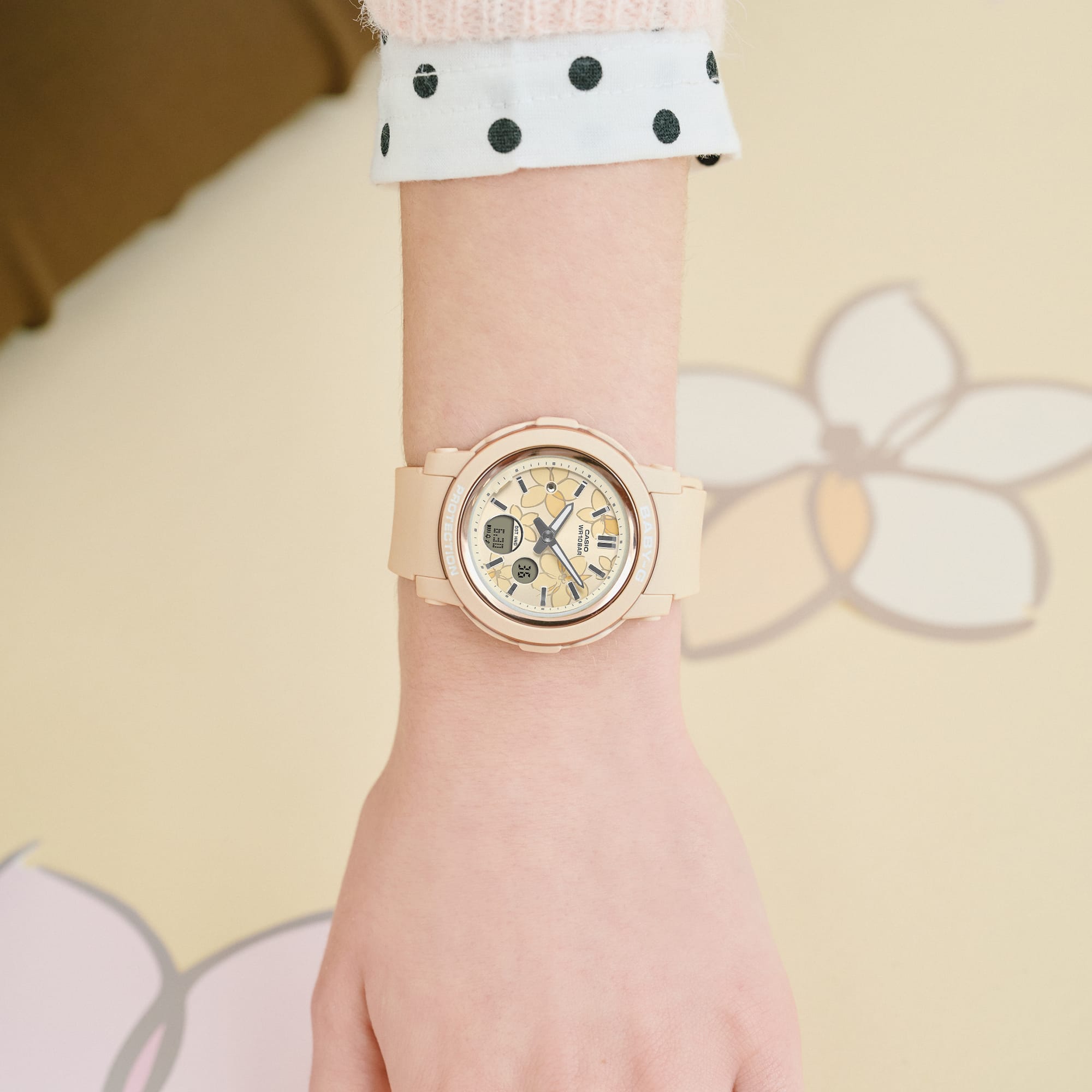 Baby-G Duo Floral Dial Pink Resin Band Watch BGA290FL-4A