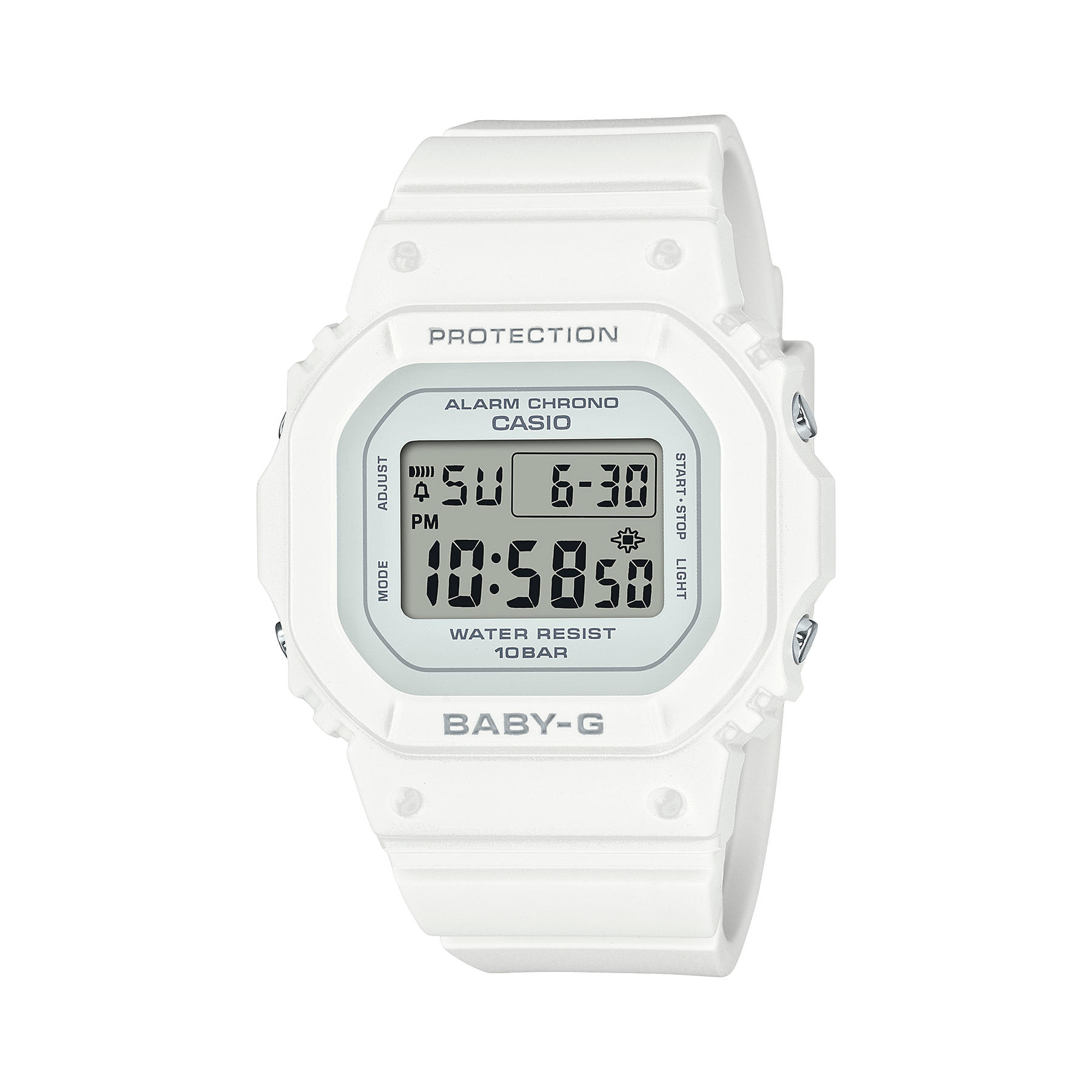 G-Shock White Resin Band Watch BGD565-7D