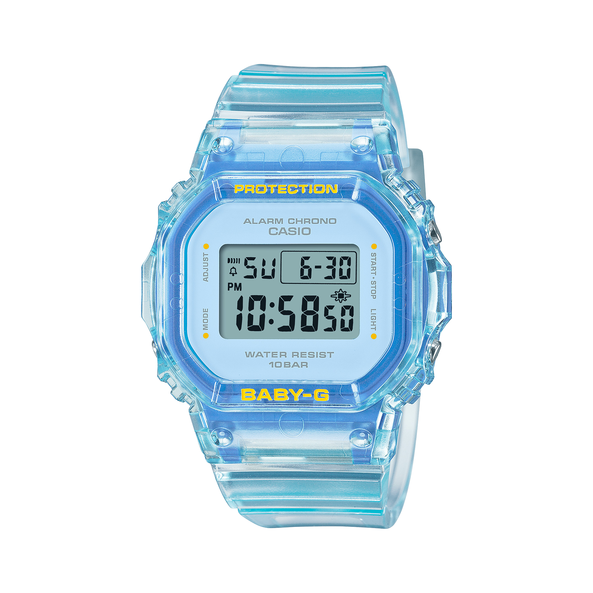 Baby-G Blue Dial Transparent Resin Band Watch BGD565SJ-2D