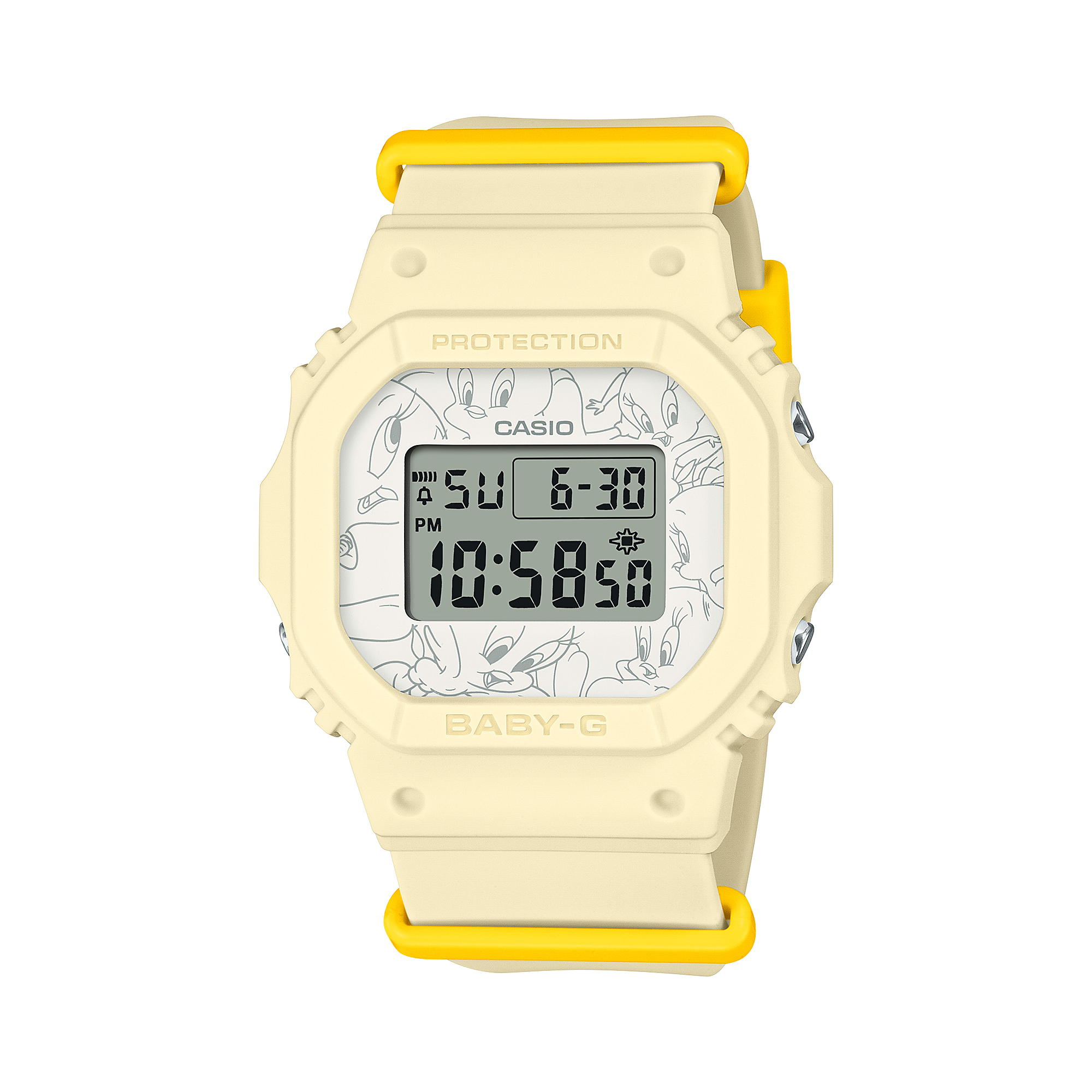 Baby-G Tweety Collaboration White Dial Resin Band Watch BGD565TW-5D