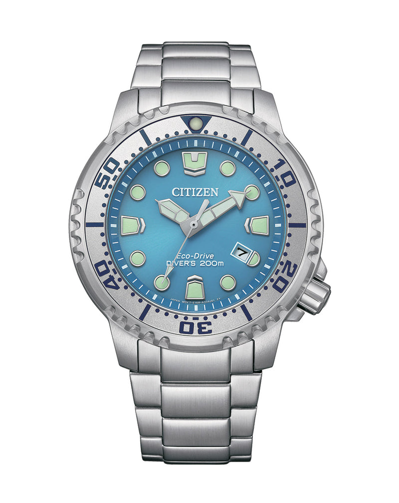 Citizen Promaster Eco-Drive Stainless Steel Blue Dial Watch BN0165-55L