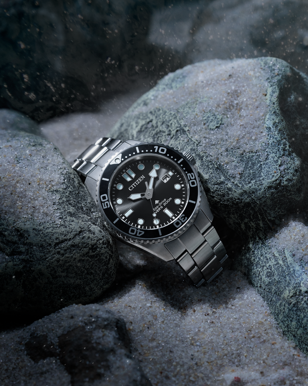 Citizen Promaster Marine Diver Black Dial Stainless Steel Watch BN0261-51E