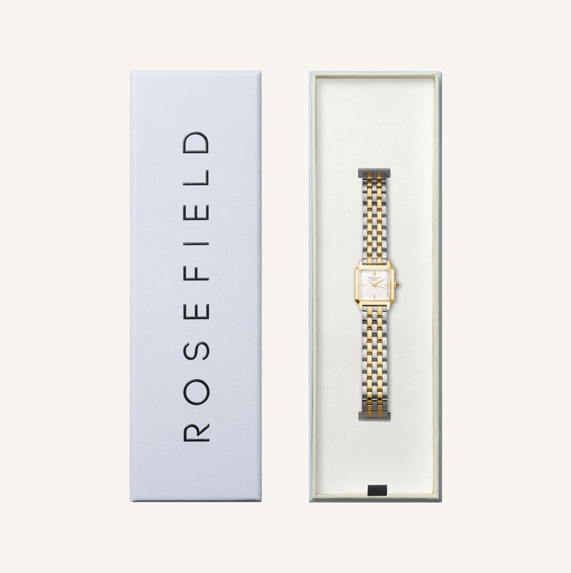 Rosefield Boxelle White Dial Stainless Steel Watch BWDSG-B03