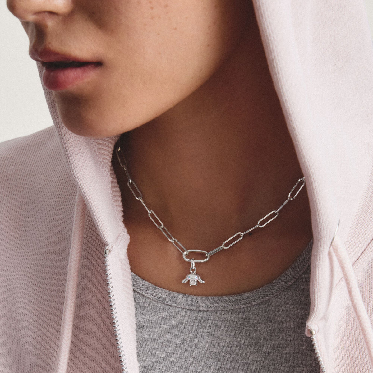 Thomas Sabo Silver-Plated Charm Club Paperclip Necklace TC1207M-50 TC1207M-50 view 2