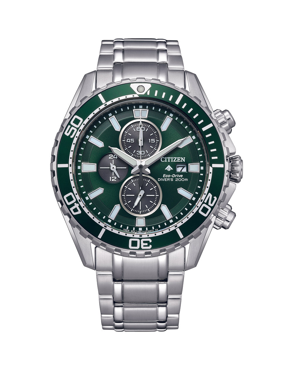 Citizen Eco-Dive Green Dial Stainless Steel Watch CA0820-50X