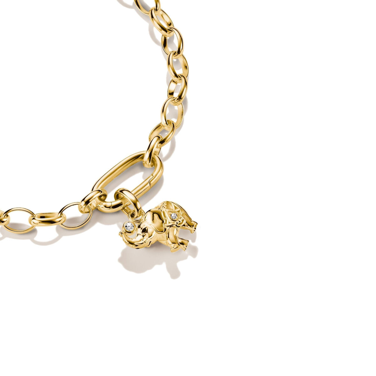 Thomas Sabo Gold-Plated Elephant Charm with White Zirconia CCC1327MY CCC1327MY view 2