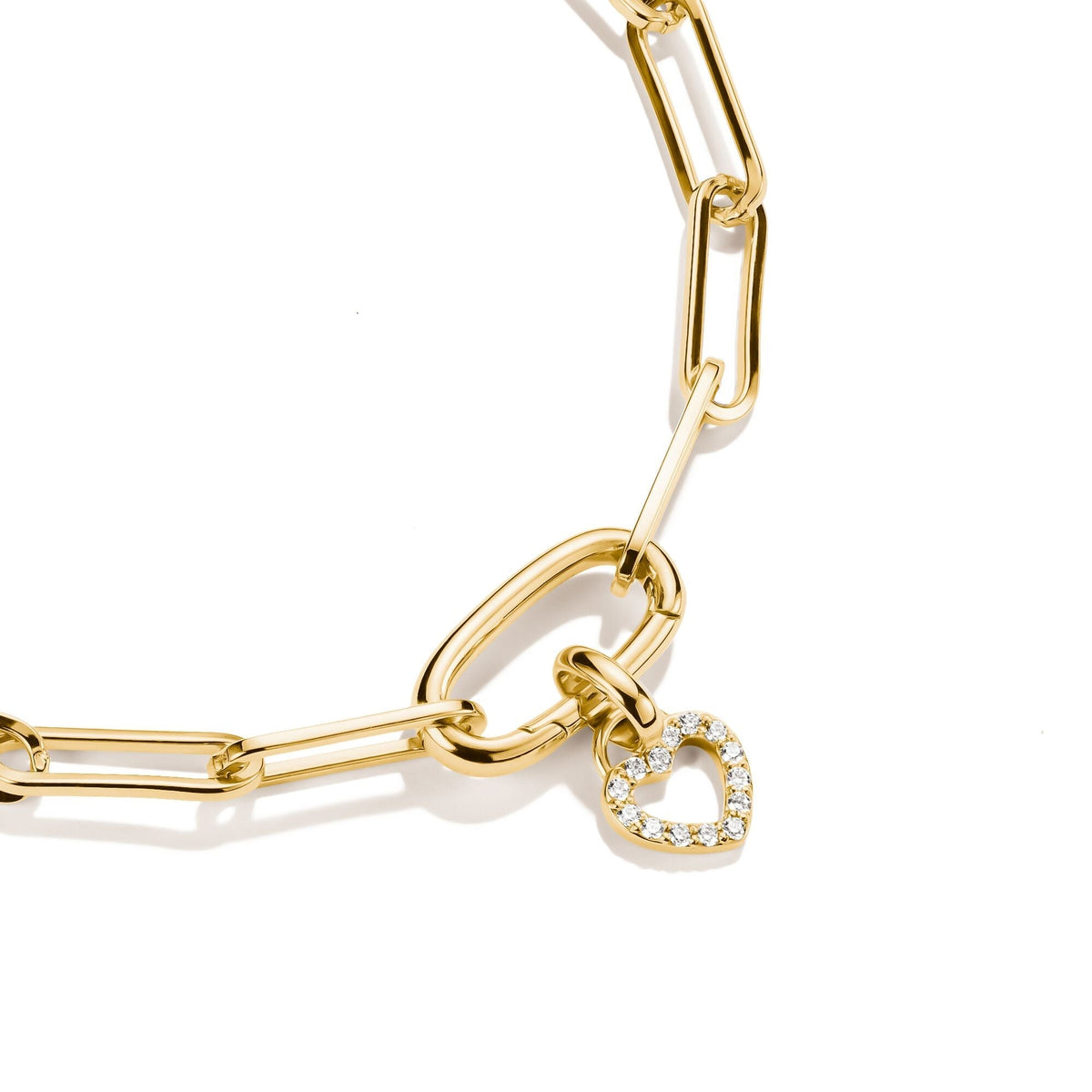 Thomas Sabo Gold-Plated Open Heart Charm with White Zirconia CCC1369MY CCC1369MY view 2