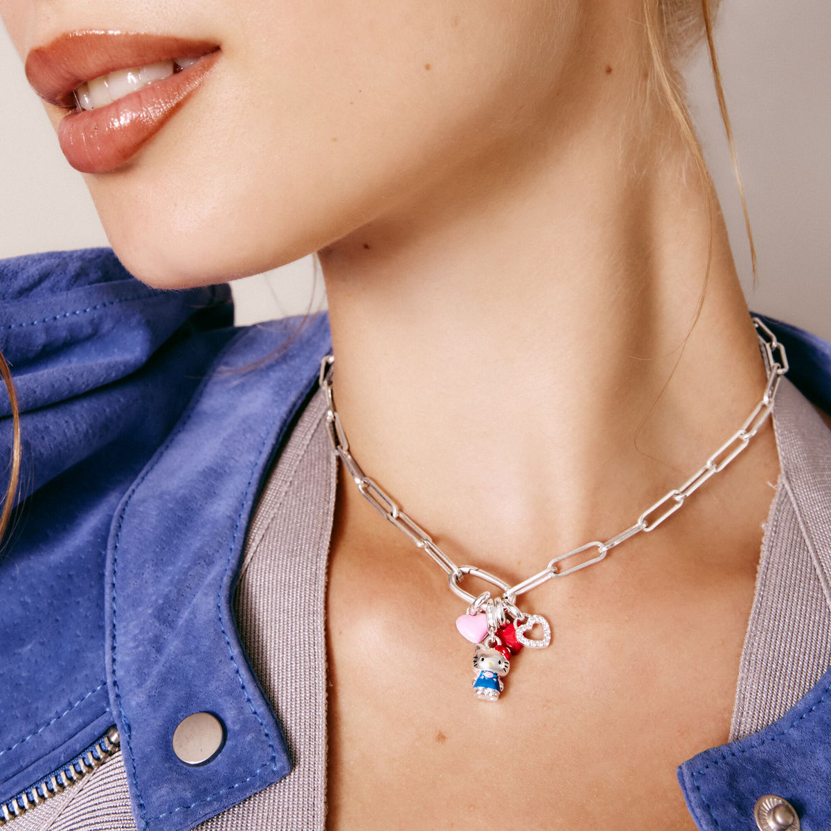 Thomas Sabo Silver-Plated Open Heart Charm with White Zirconia CCC1369M CCC1369M view 3