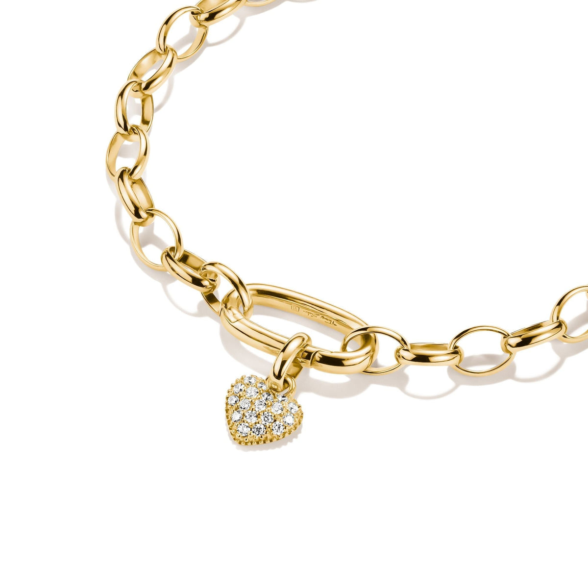 Thomas Sabo Gold-Plated Heart Charm with Prong-Set White Zirconia CCC1370MY CCC1370MY view 2