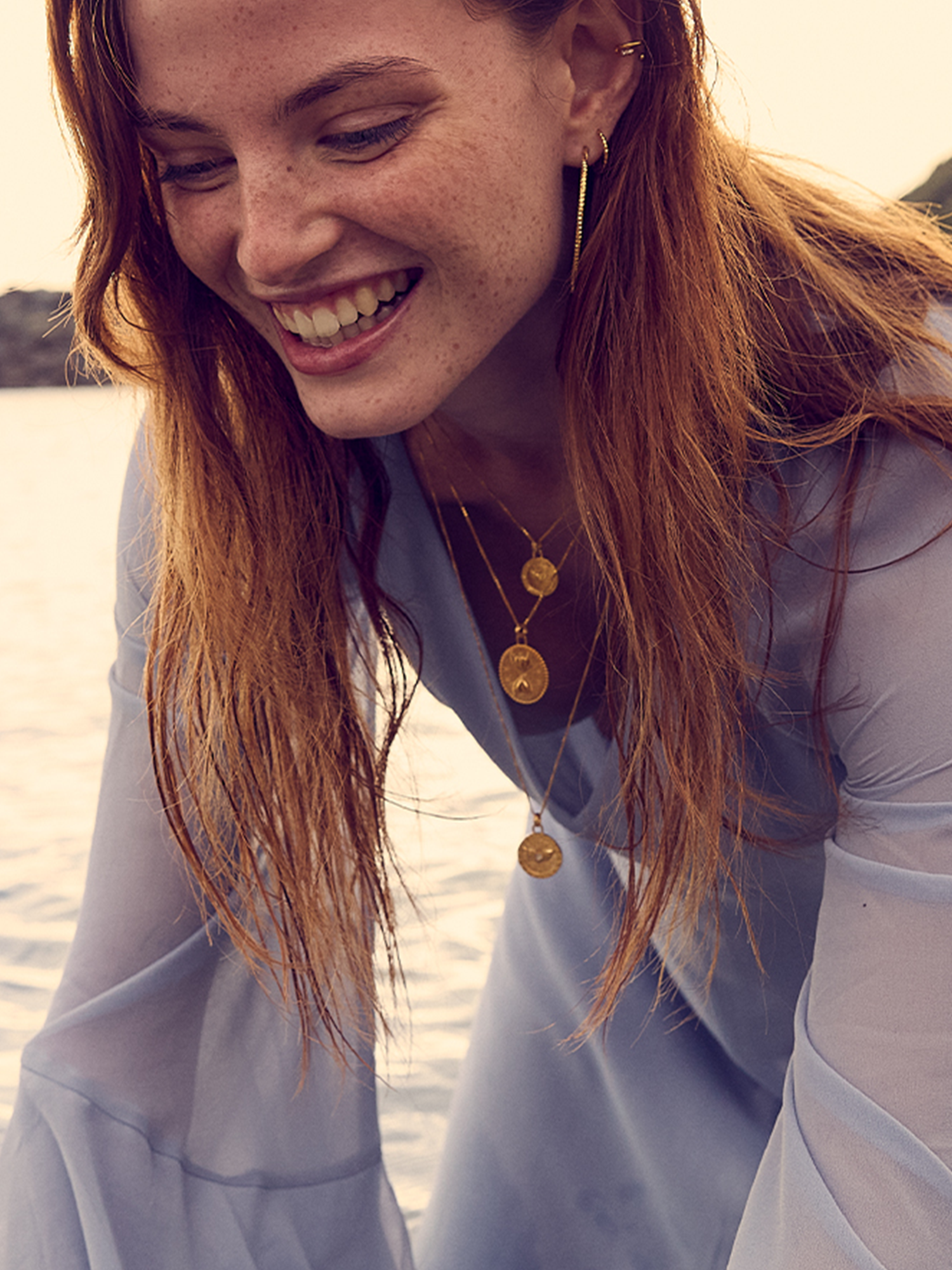 Rachel Jackson Shimmering Sun Huggie Hoop Earrings Gold