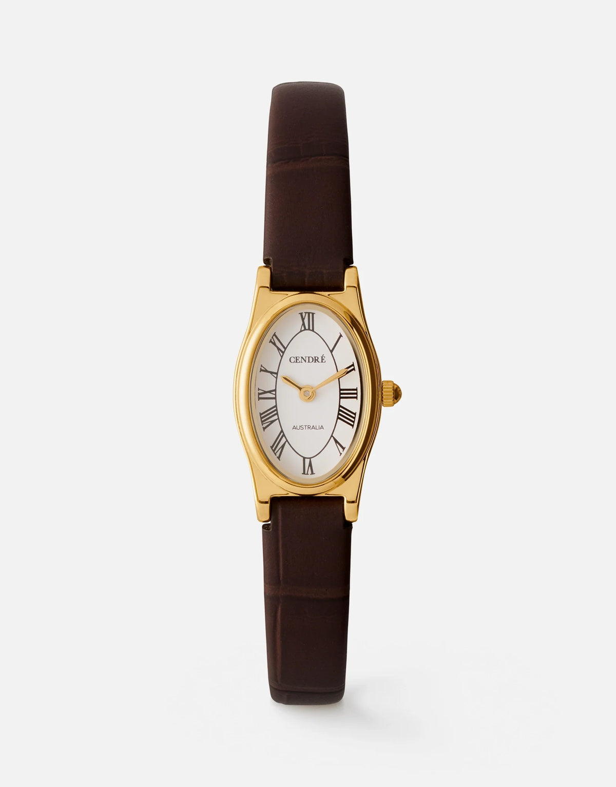 Cendré Emmeline Espresso Croc Watch CEN451