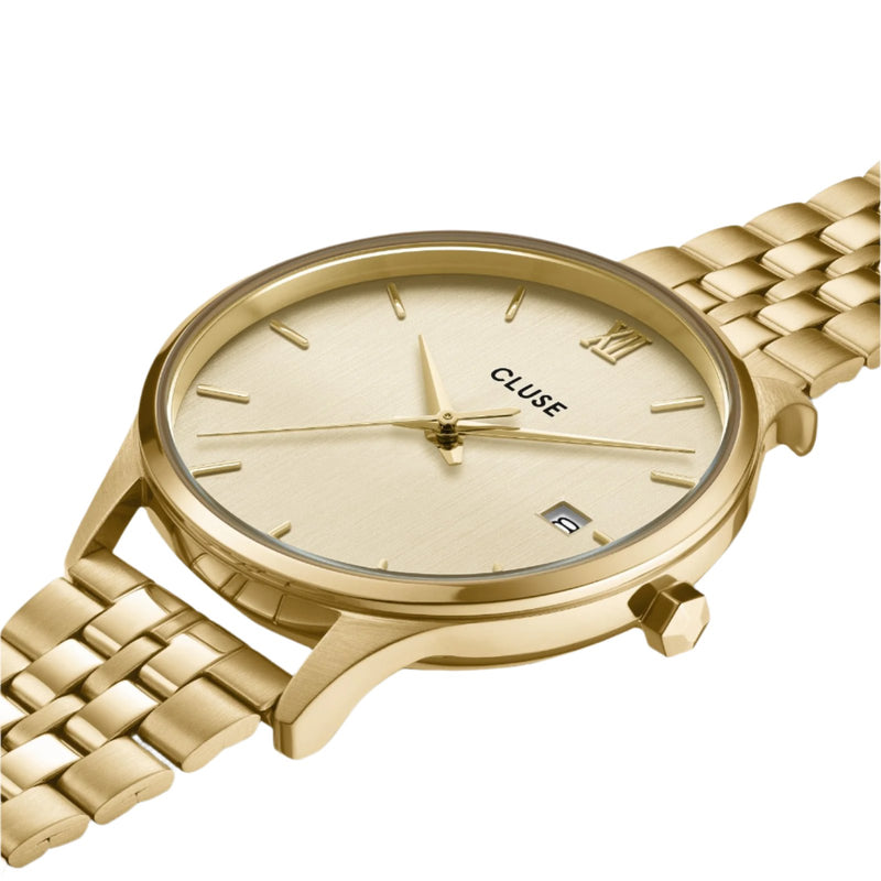 CLUSE Minuit Date 全金链式腕表 CW14301