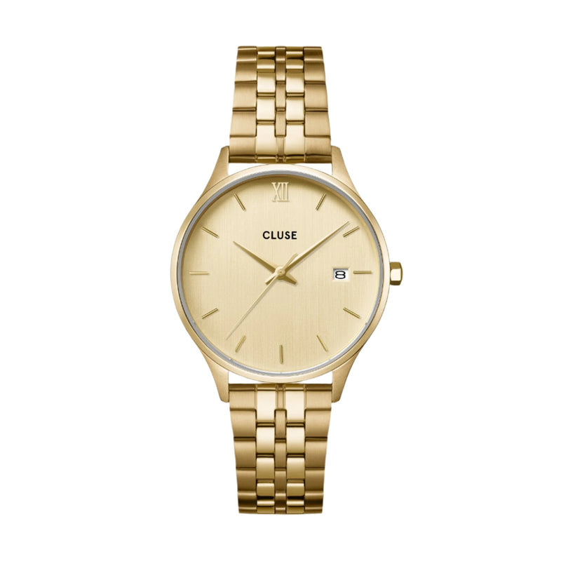 CLUSE Minuit Date 全金链式腕表 CW14301