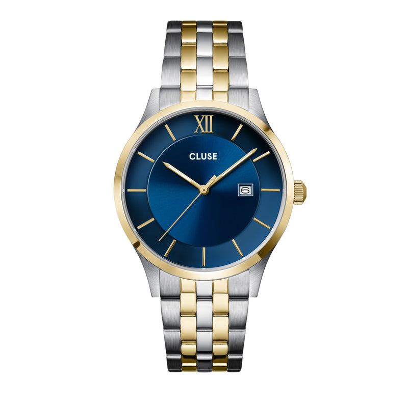 CLUSE Mens Aravis Blue/Two Tone Steel Link Watch CW22703