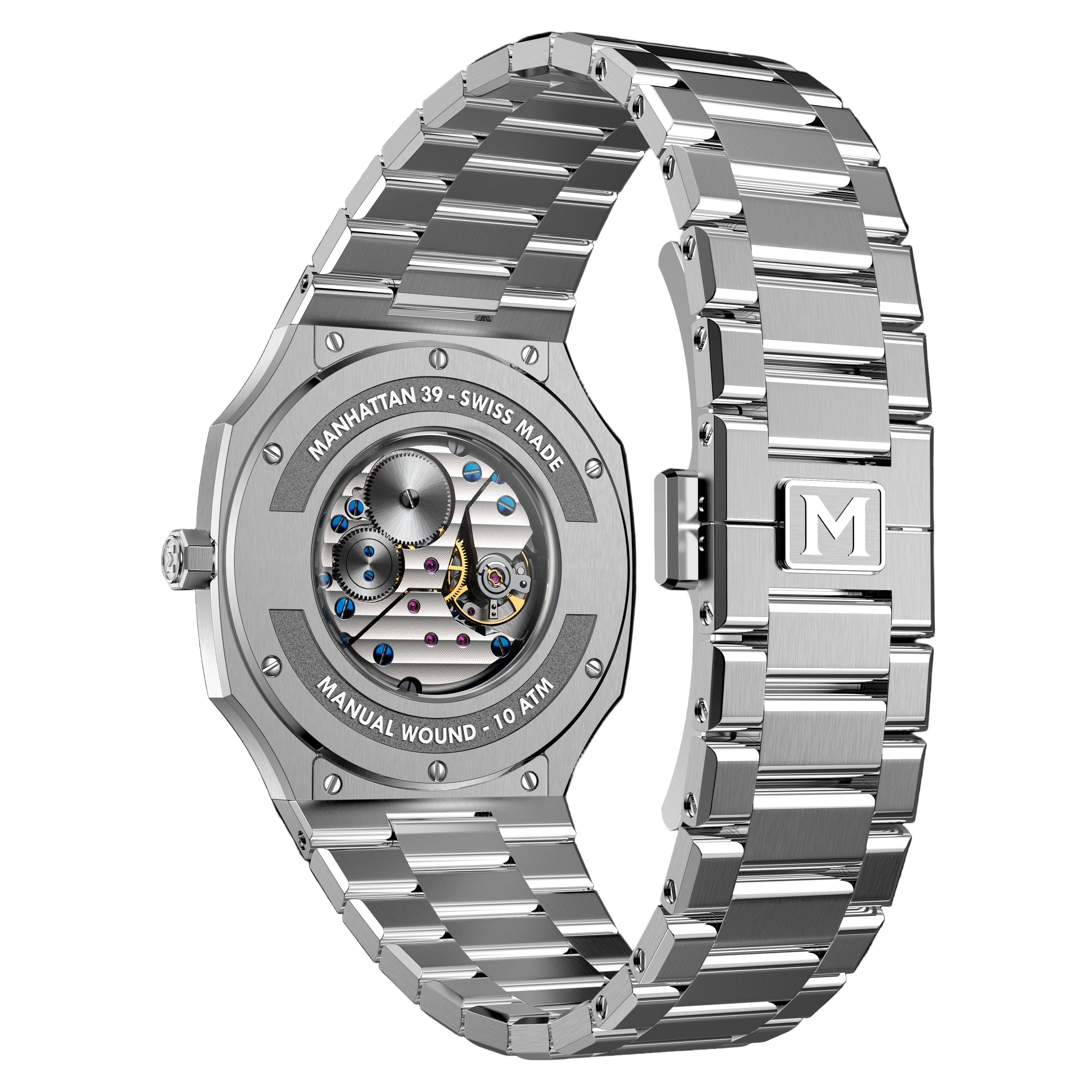 MAEN Manhattan 39 Ultra-Thin Blue Dial No Date Watch M4.1.2