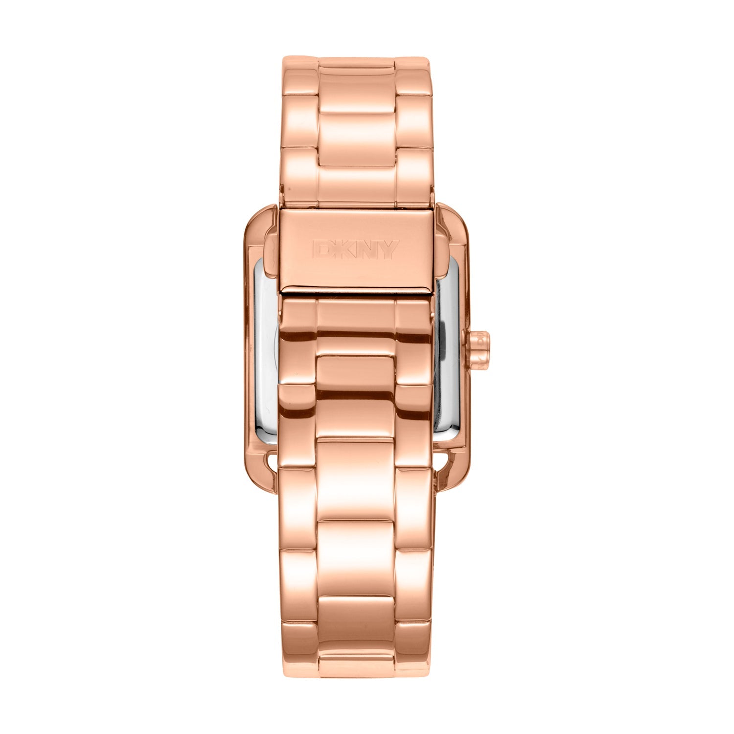DKNY Rose Gold Stainless Steel Womens Watch Silver Dial 29mm