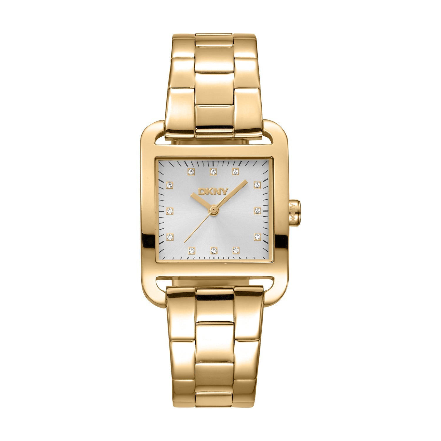 DKNY Gold Stainless Steel Women’s Watch Silver Dial 27mm Elegant