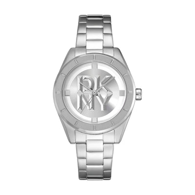 DKNY Chambers Midi Silver Dial Stainless Steel Watch DK1L016M0045