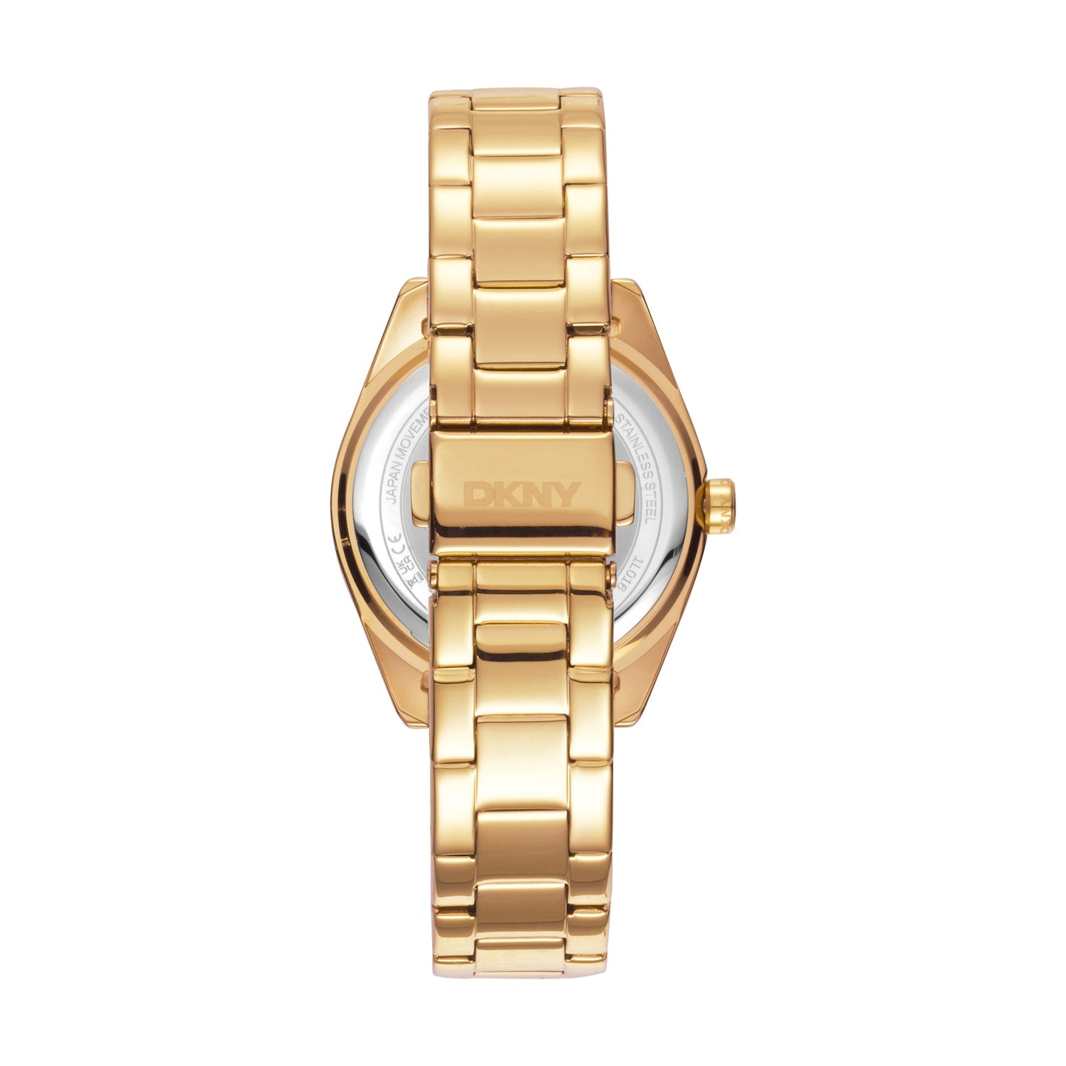 DKNY Chambers Midi Gold Stainless Steel Womens 34mm Watch Elegant