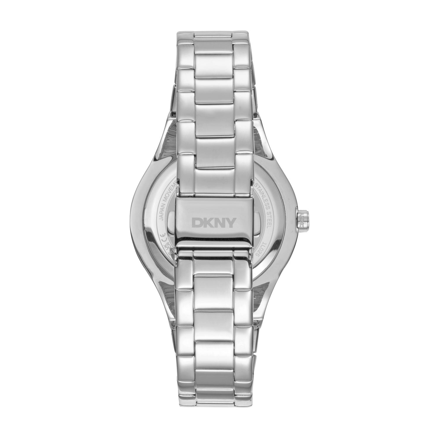 DKNY Parsons Glitz Silver Blue Dial 38mm Stainless Steel Watch