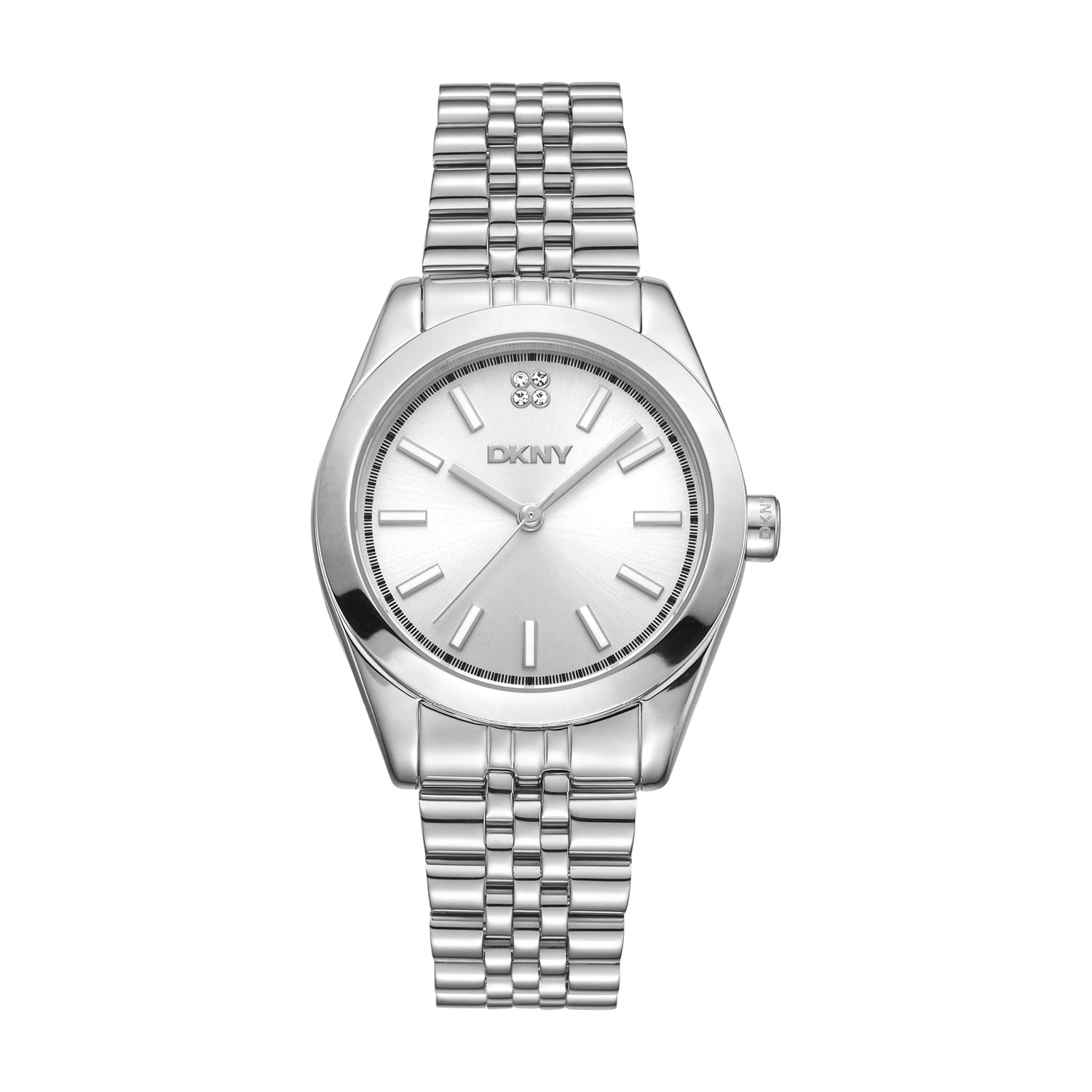 DKNY Silver Stainless Steel Minimalist 32mm Midi Women’s Watch