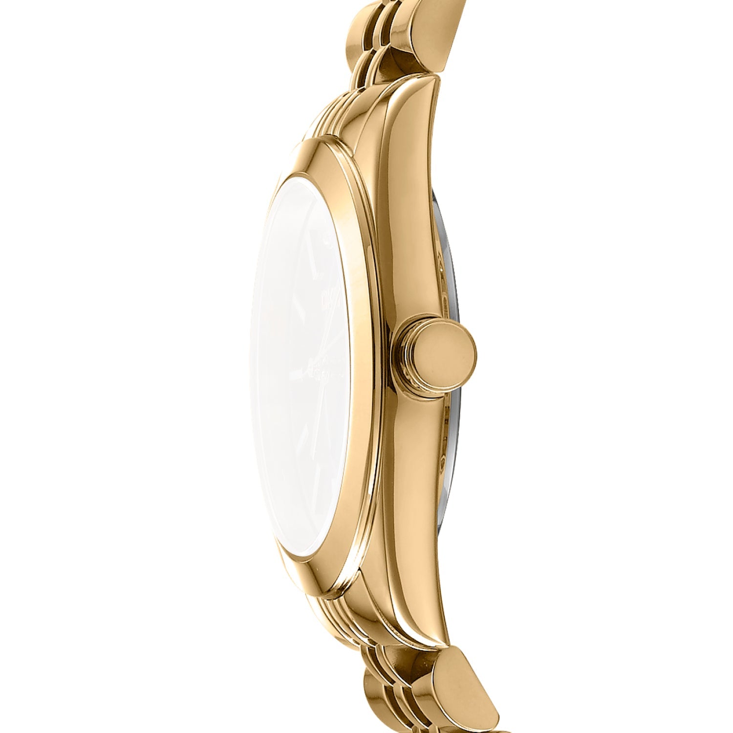 DKNY Gold Stainless Steel Womens Watch 32mm Silver Dial Elegant Style