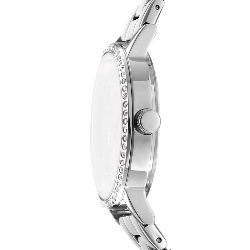 DKNY Soho Logo Silver Dial Stainless Steel Watch DK1L035M0205