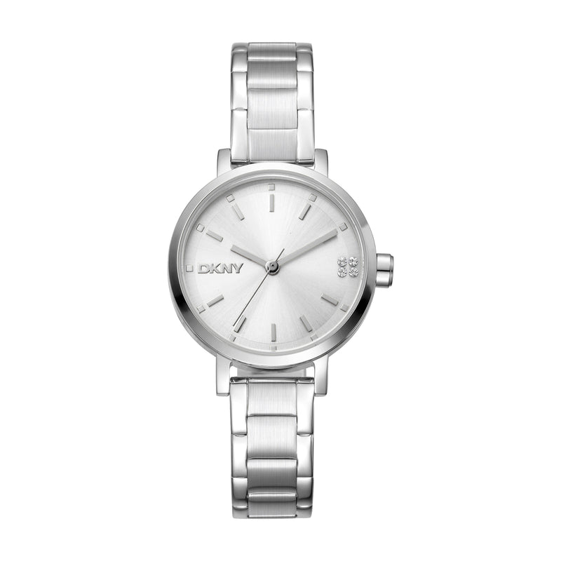 DKNY Soho Glitz Silver Dial Stainless Steel Watch DK1L038M0045