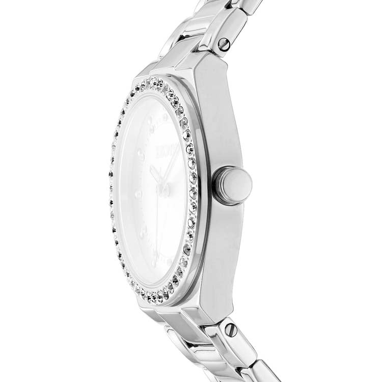 DKNY Silver Stainless Steel Ladies Watch Blue Dial 30mm Modern