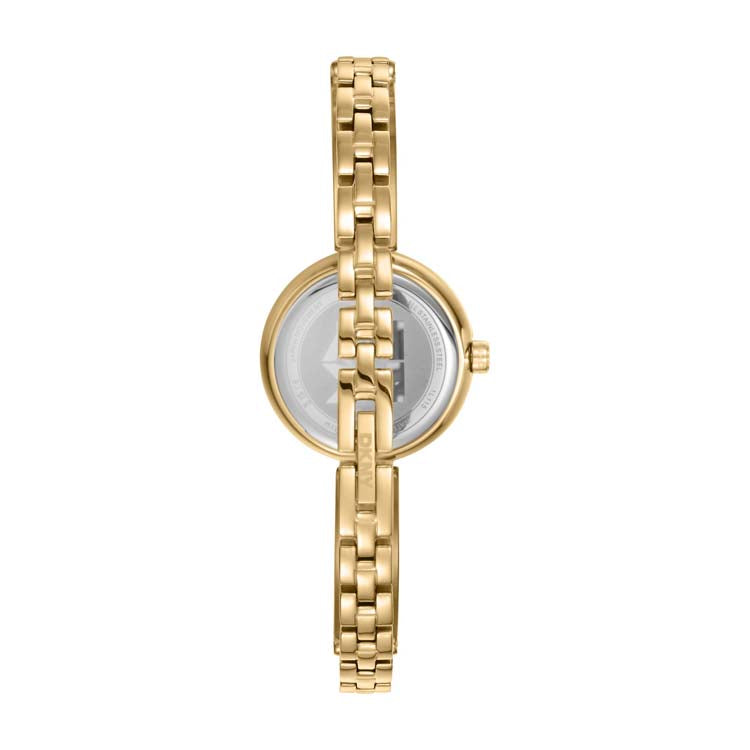 DKNY Logo Gold Stainless Steel 26mm Watch Champagne Dial Women