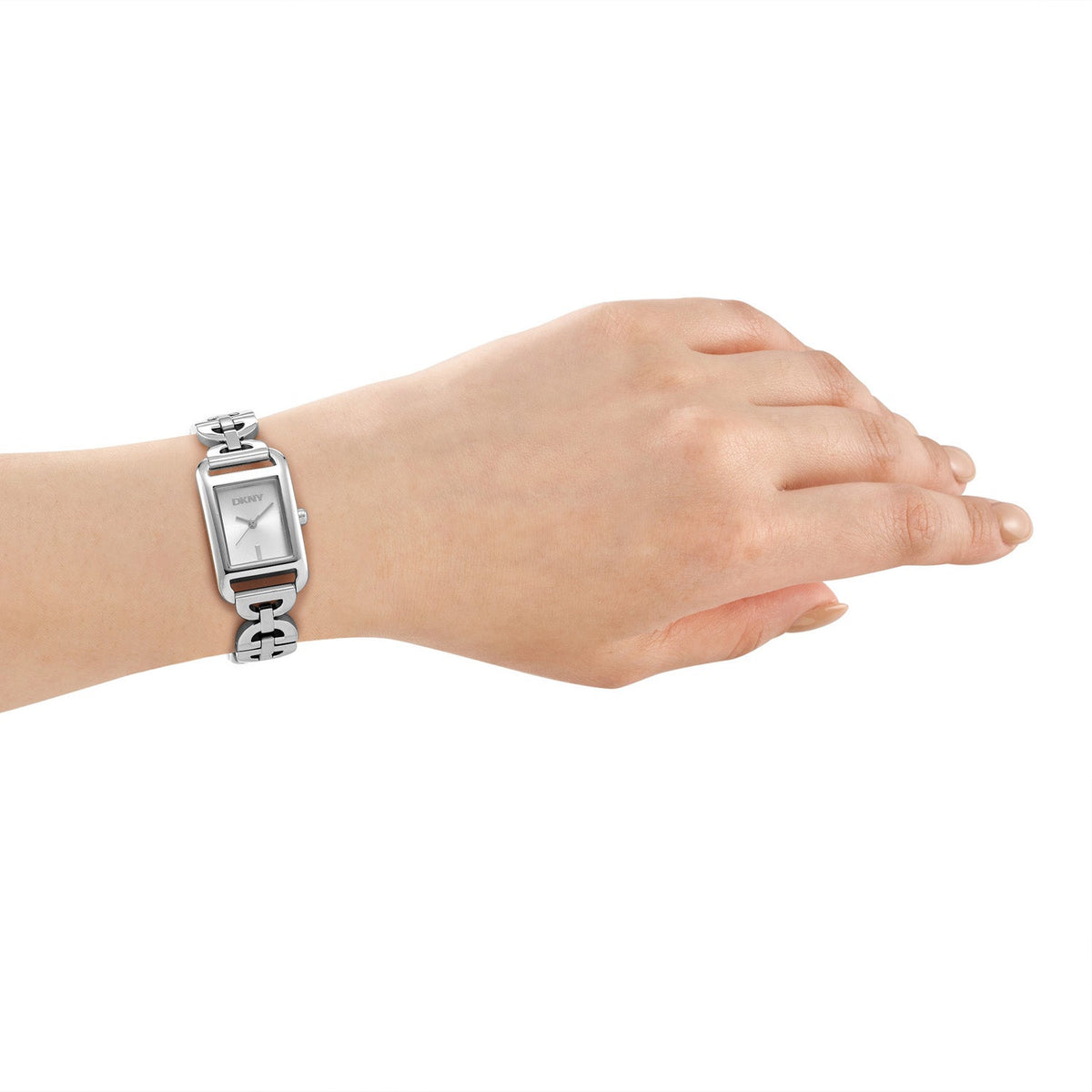 DKNY Open Link Silver 21x34mm Silver Dial Womens Watch DK1L142M0215