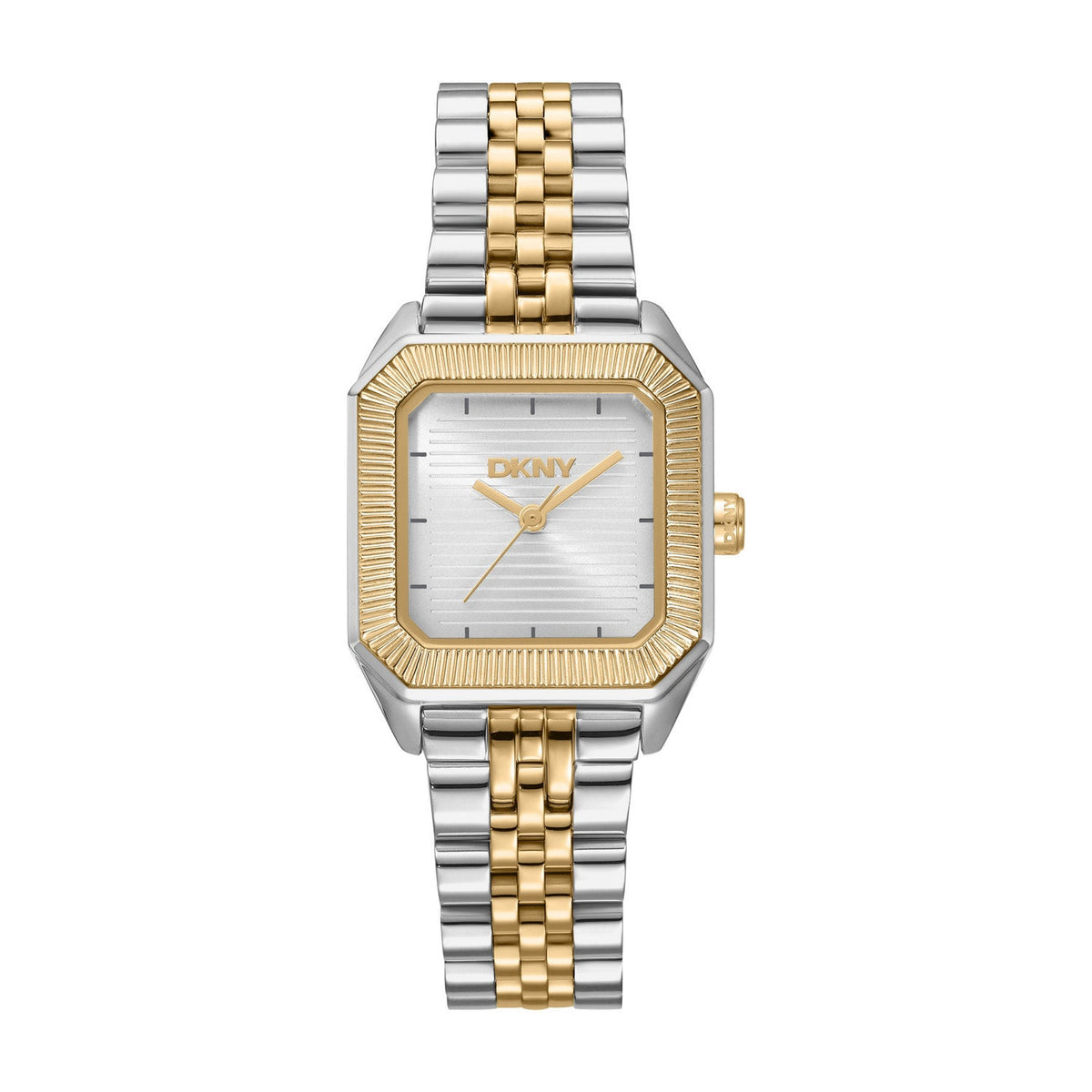 DKNY Signature Shape Two-Tone 27x34mm Silver Dial Womens Watch DK1L154M0085