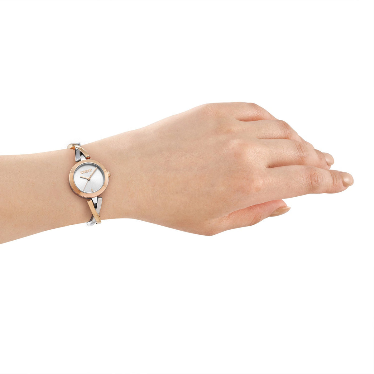 DKNY Half Bangle Rose Two-Tone 26mm Womens Watch DK1L170M0035