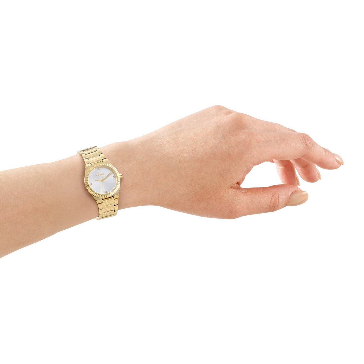 DKNY Essentials Silver Dial Gold Steel Womens Watch DK1L182M0035 view 4