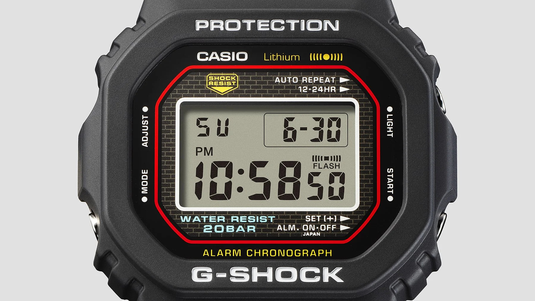 G-Shock Re-Creation Of DW-5000 Black Resin Band Watch DW5600R-1A