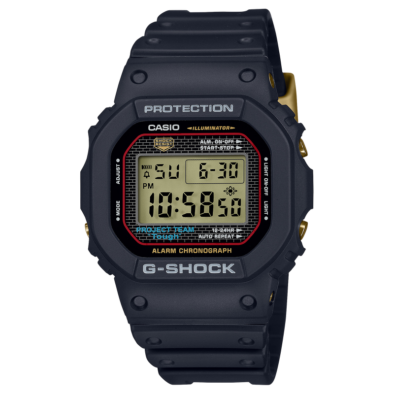 G-Shock 数字黑色橡胶表带男士手表 DW5040PG-1D